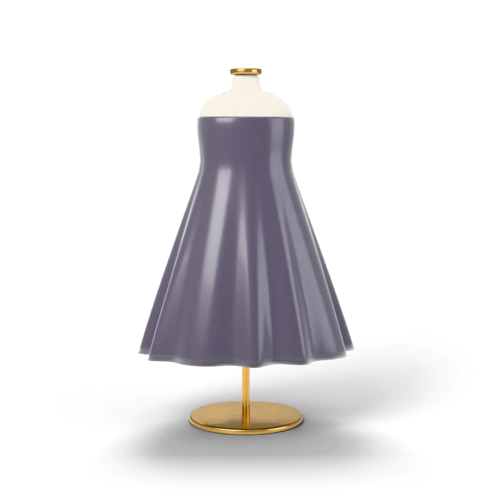 Noir silk gown